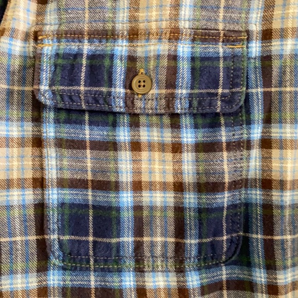 Men’s Gap Jeans Plaid Flannelette Button Down Shirt Double Pockets Size … - Picture 3 of 10
